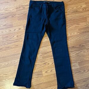 Black Straight-Leg Jeans